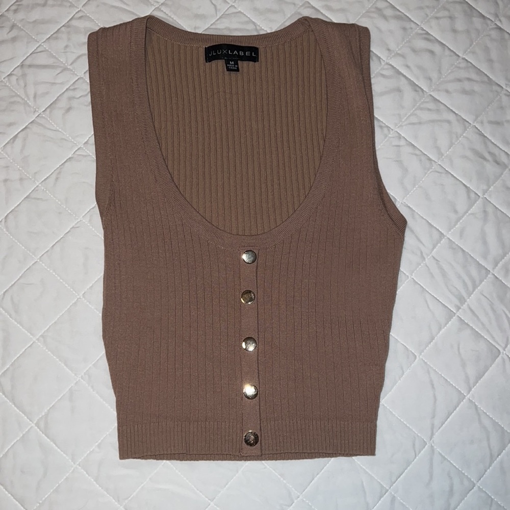 JLUXLABEL nude crop tank - medium